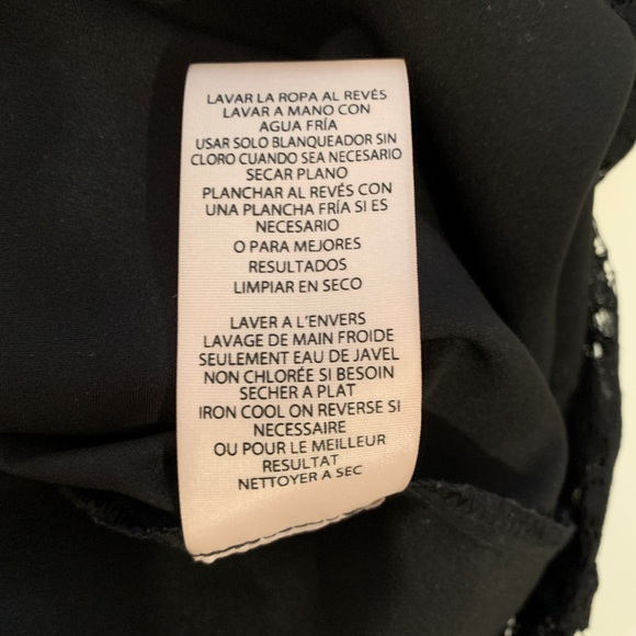 Nanette Lepore Long Sleeve Black Lace Dress Keyhole Front Zip-Back Size 2 - Picture 7 of 8